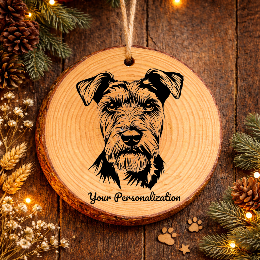 Irish Terrier Dog Ornament – Rustic Wooden Keepsake