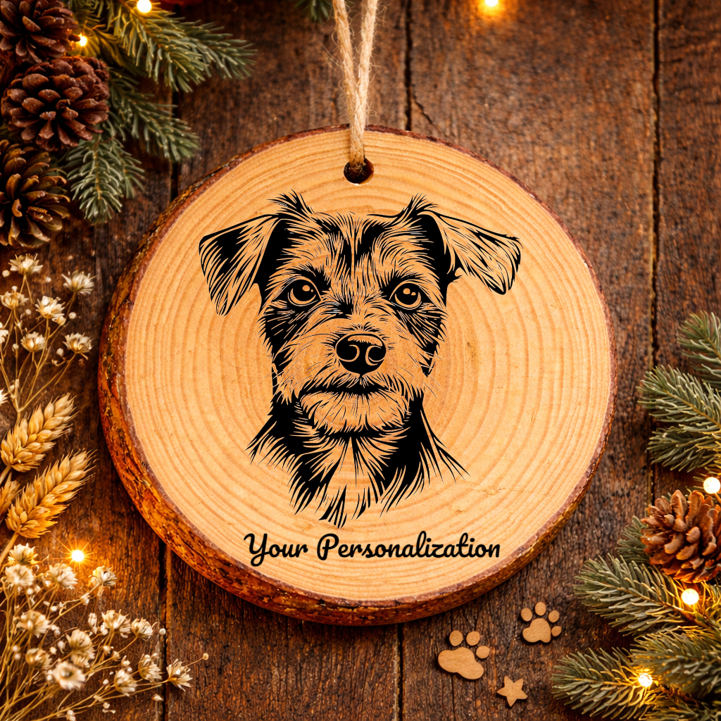 Jack Russell Terrier Dog Ornament – Rustic Wooden Keepsake