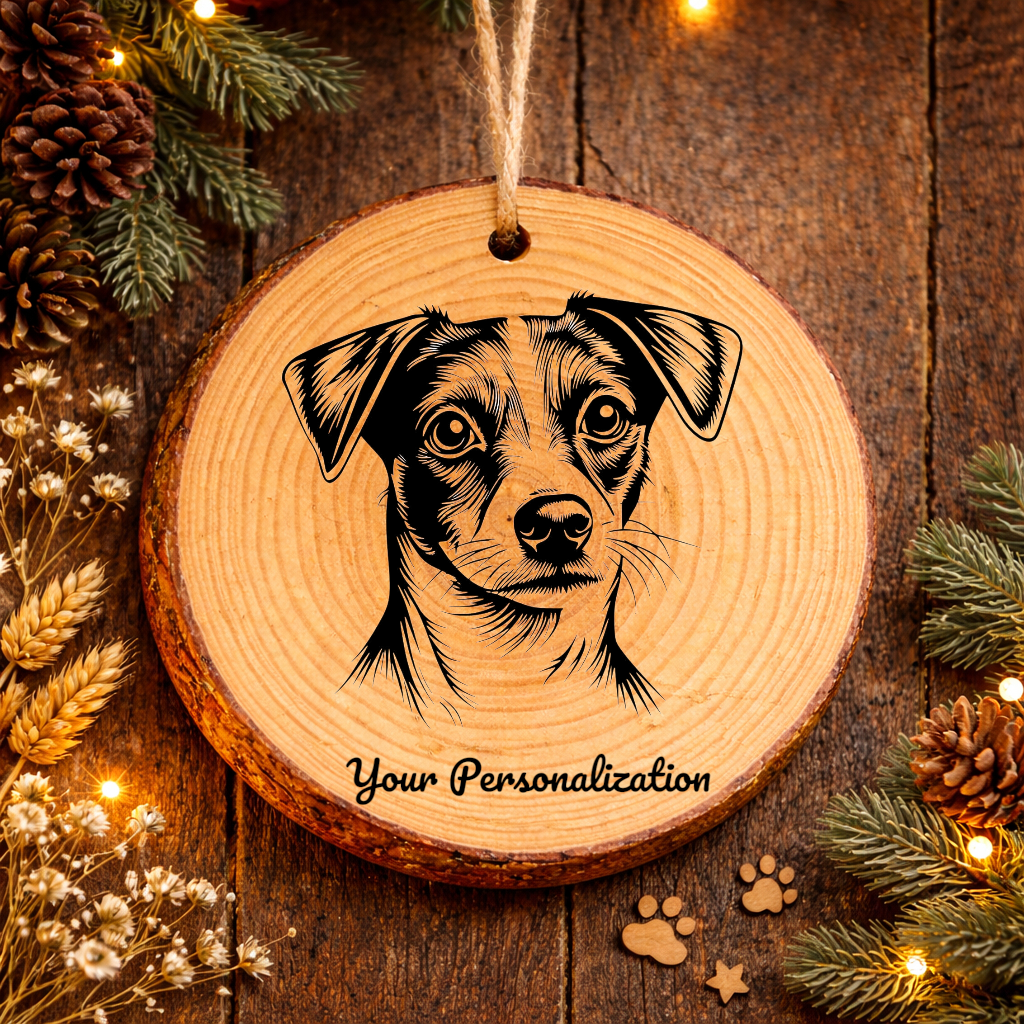 Jack Russell Terrier Dog Ornament – Rustic Wooden Keepsake
