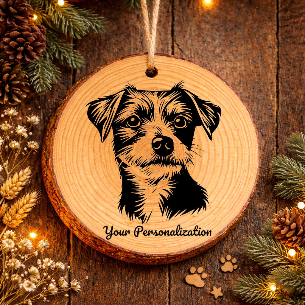 Jack Russell Terrier Dog Ornament – Rustic Wooden Keepsake