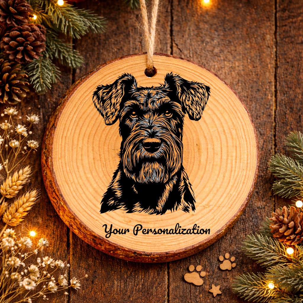 Kerry Blue Terrier Dog Ornament – Rustic Wooden Keepsake
