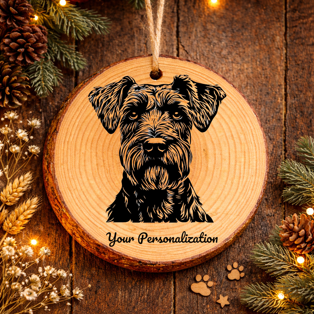 Kerry Blue Terrier Dog Ornament – Rustic Wooden Keepsake