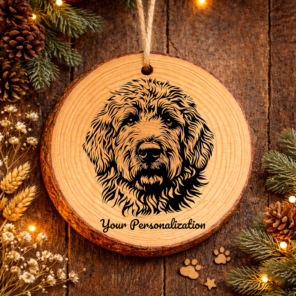 Komondor Dog Ornament – Rustic Wooden Keepsake