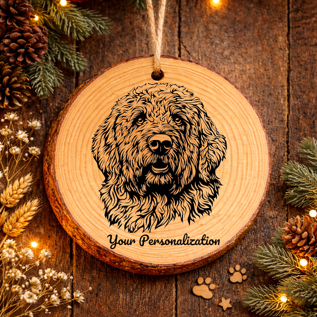Komondor Dog Ornament – Rustic Wooden Keepsake