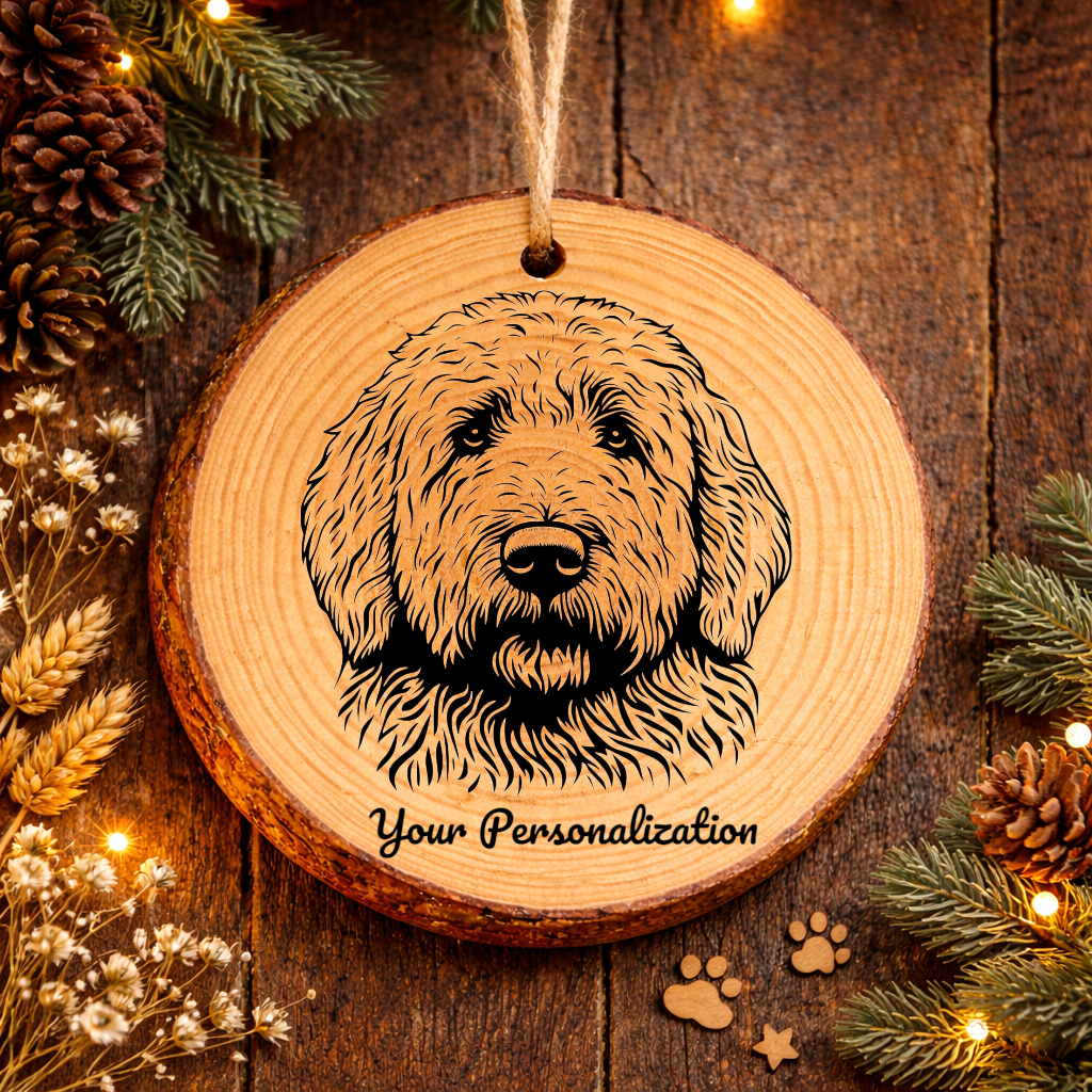 Komondor Dog Ornament – Rustic Wooden Keepsake