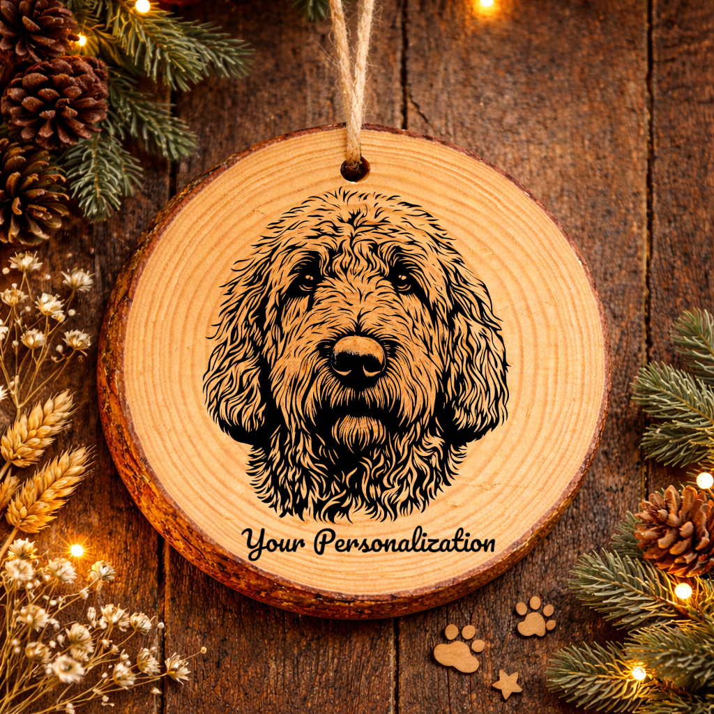 Komondor Dog Ornament – Rustic Wooden Keepsake