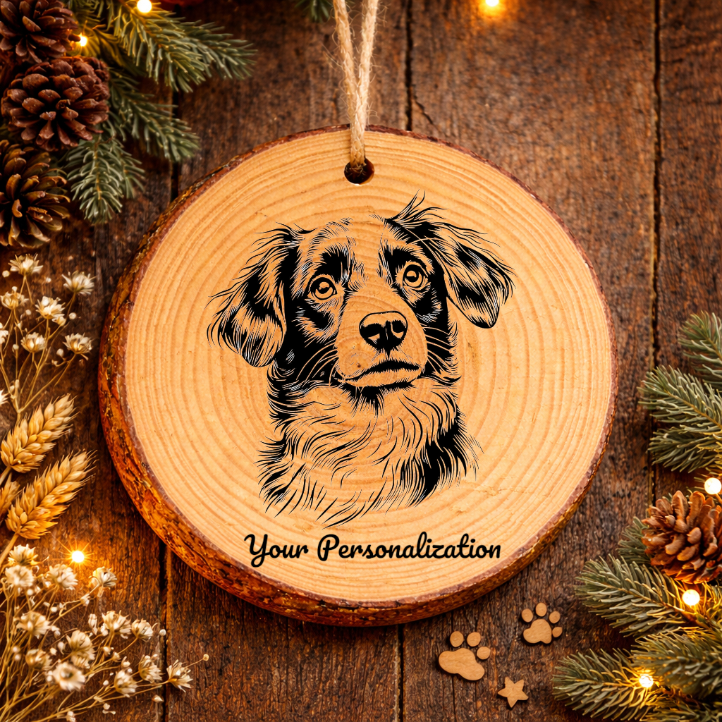 Kooikerhondje Dog Ornament – Rustic Wooden Keepsake