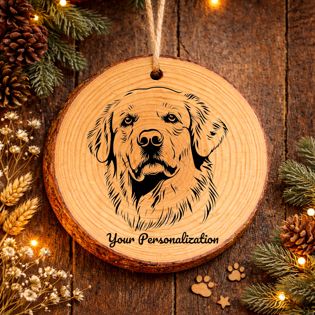 Kuvasz Dog Ornament – Rustic Wooden Keepsake