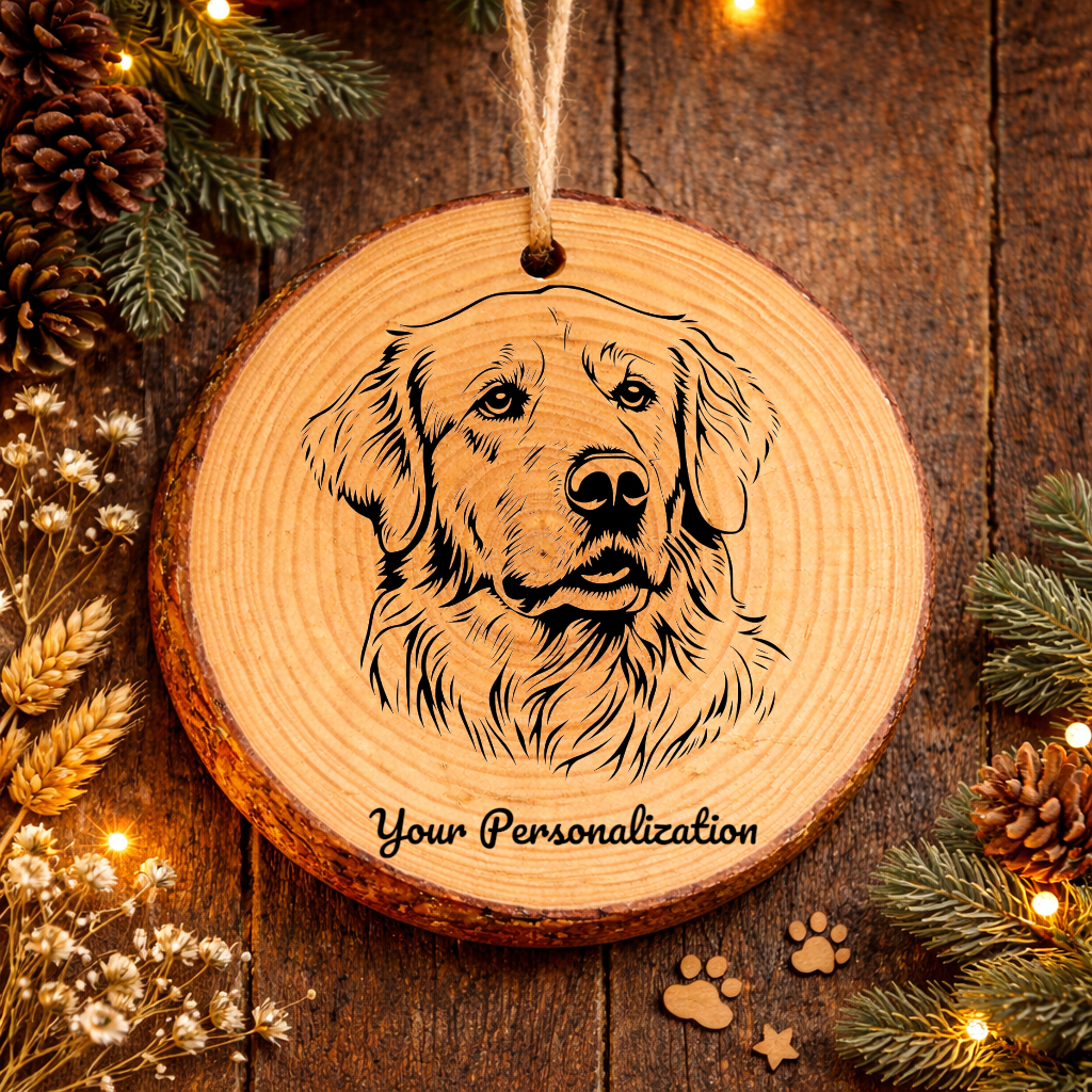 Kuvasz Dog Ornament – Rustic Wooden Keepsake