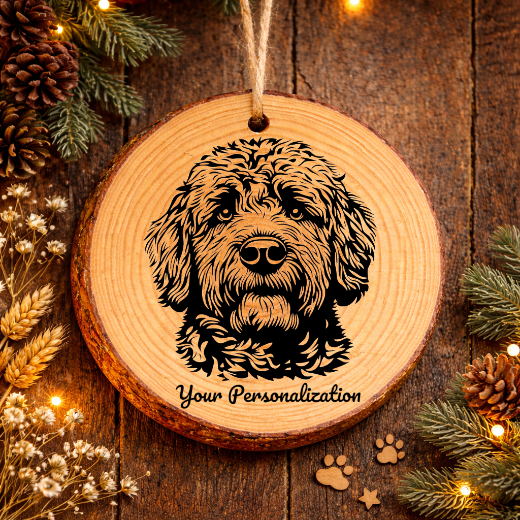 Lagotto Romagnolo Dog Ornament – Rustic Wooden Keepsake