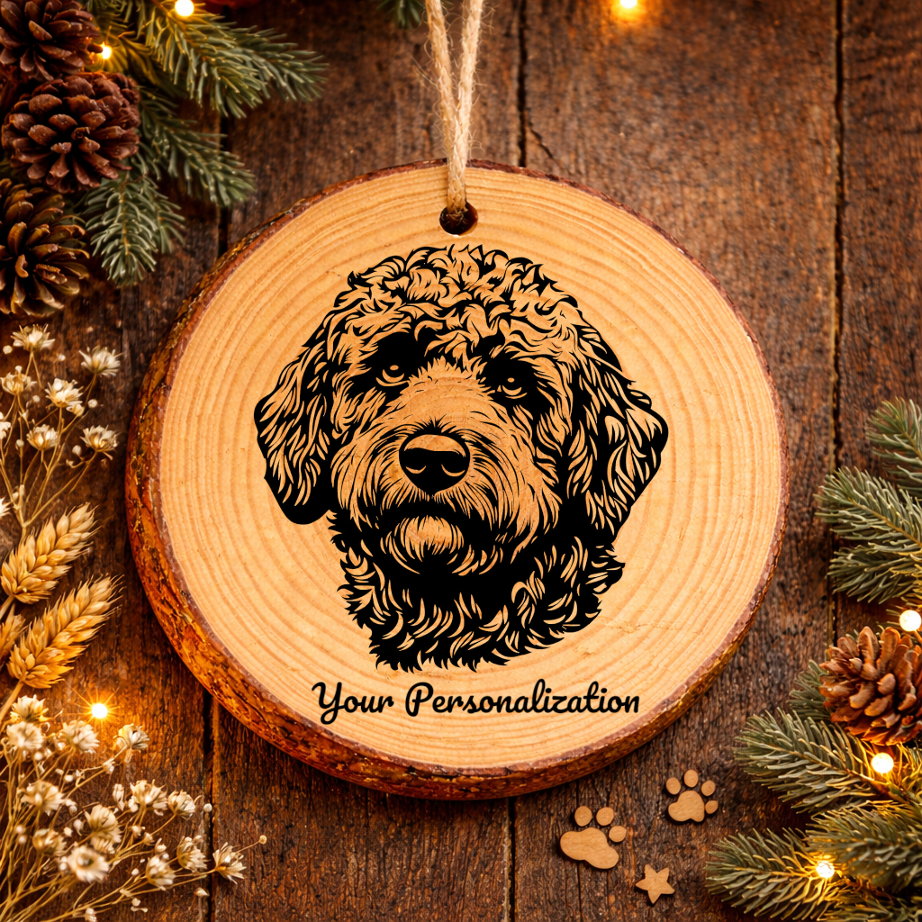 Lagotto Romagnolo Dog Ornament – Rustic Wooden Keepsake