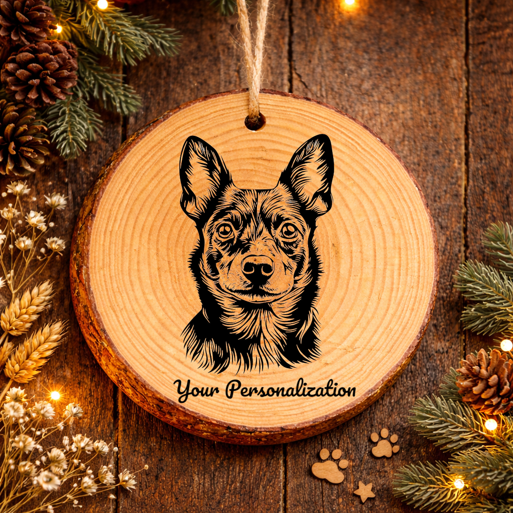 Lancashire Heeler Dog Ornament – Rustic Wooden Keepsake