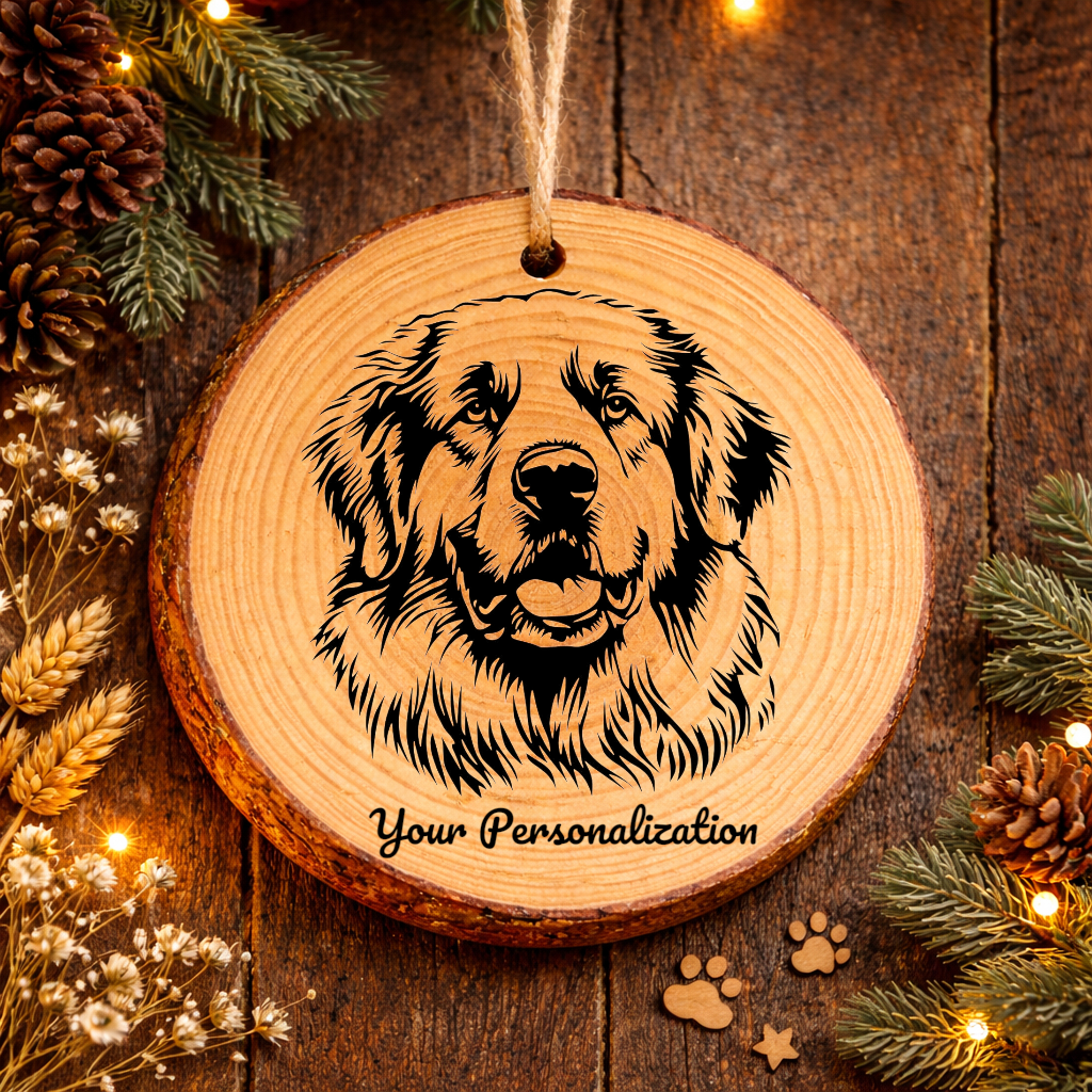 Maremma Sheepdog Dog Ornament – Rustic Wooden Keepsake
