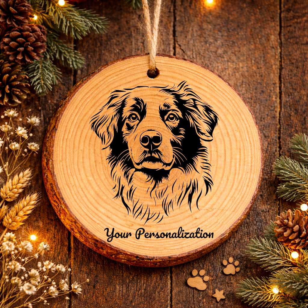 Maremma Sheepdog Dog Ornament – Rustic Wooden Keepsake