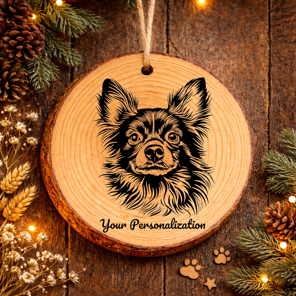 Mudi Dog Ornament – Rustic Wooden Keepsake