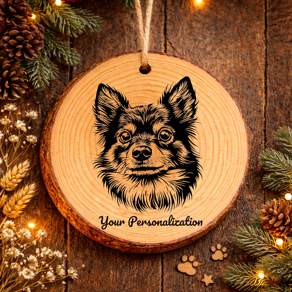 Mudi Dog Ornament – Rustic Wooden Keepsake