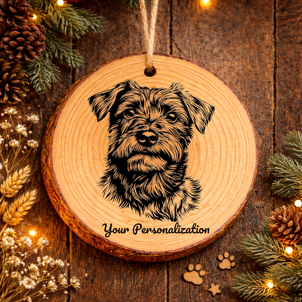 Norfolk Terrier Dog Ornament – Rustic Wooden Keepsake
