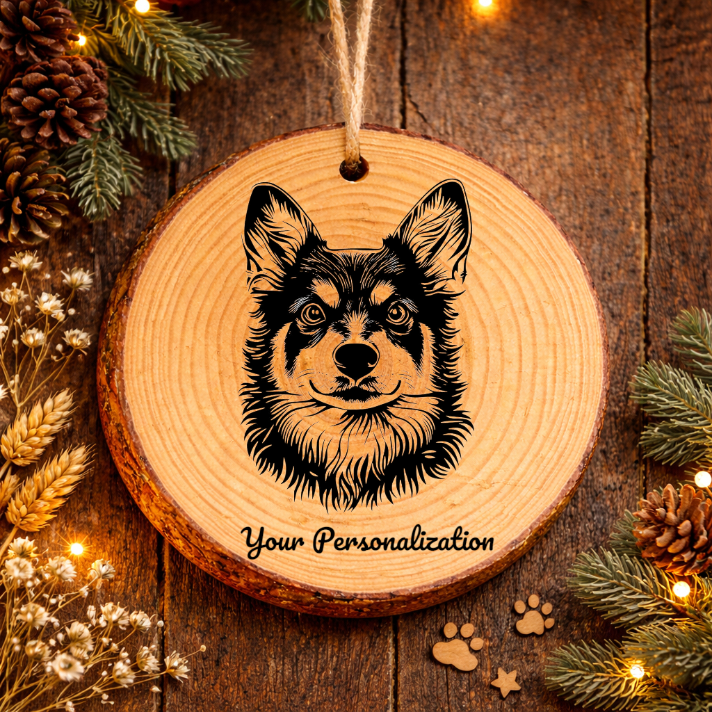 Norwegian Lundehund Dog Ornament – Rustic Wooden Keepsake