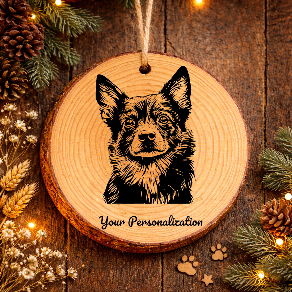Norwegian Lundehund Dog Ornament – Rustic Wooden Keepsake