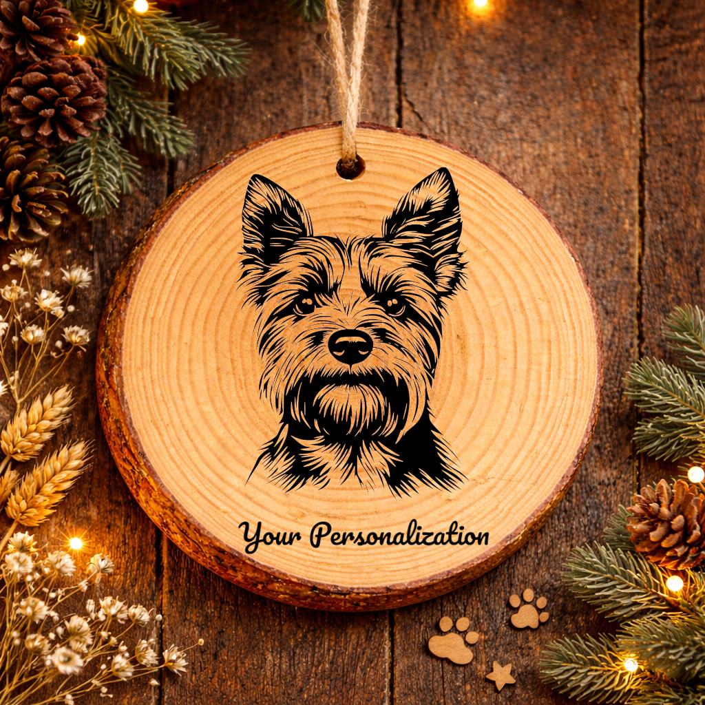 Norwich Terrier Dog Ornament – Rustic Wooden Keepsake
