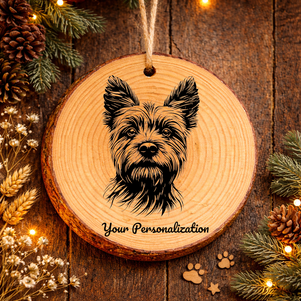 Norwich Terrier Dog Ornament – Rustic Wooden Keepsake