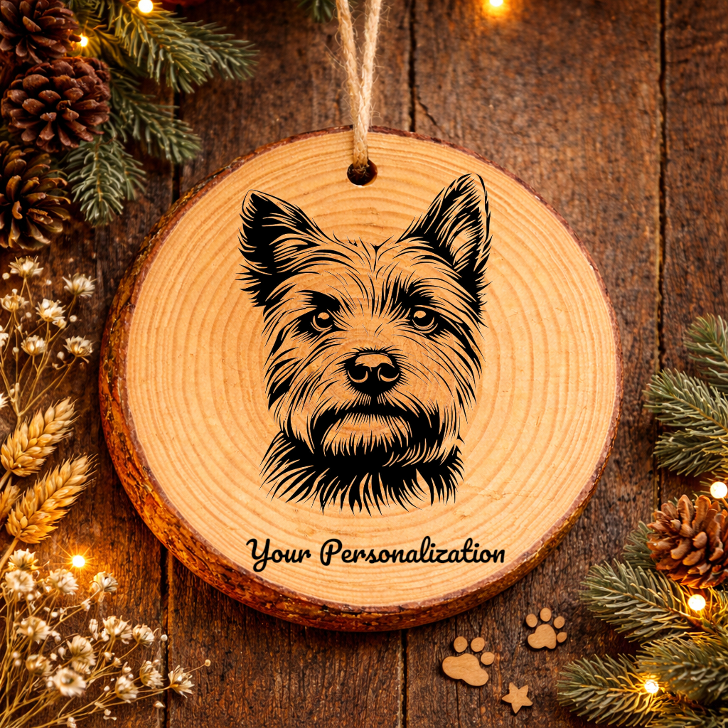 Norwich Terrier Dog Ornament – Rustic Wooden Keepsake