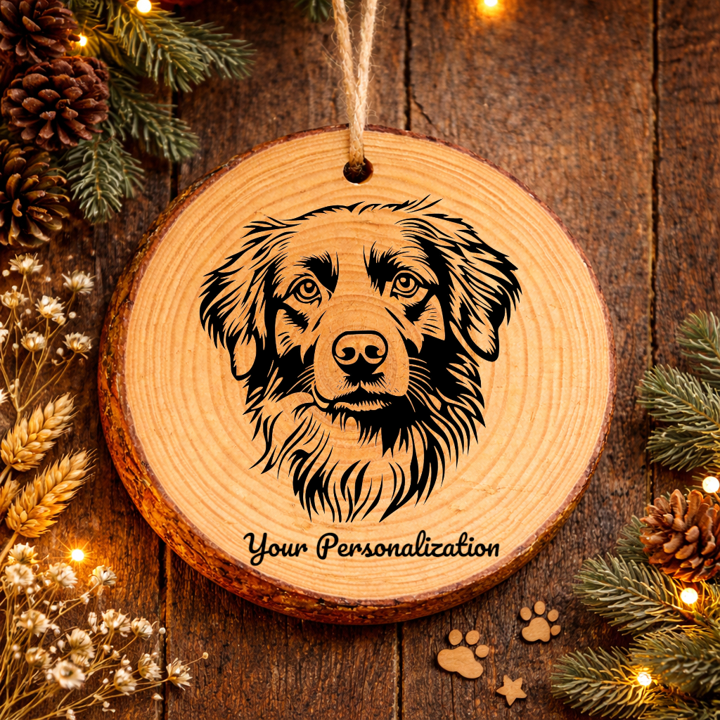 Nova Scotia Duck Tolling Retriever Dog Ornament – Rustic Wooden Keepsake