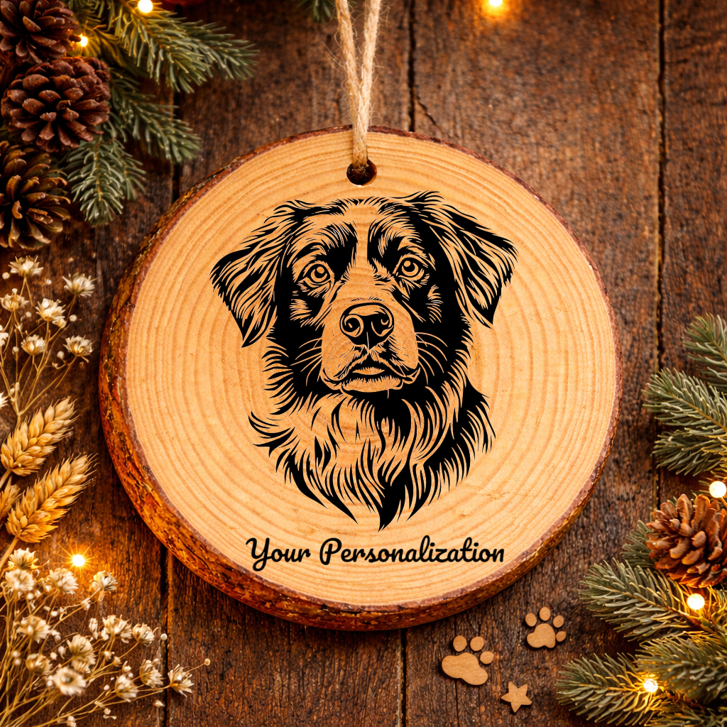 Nova Scotia Duck Tolling Retriever Dog Ornament – Rustic Wooden Keepsake