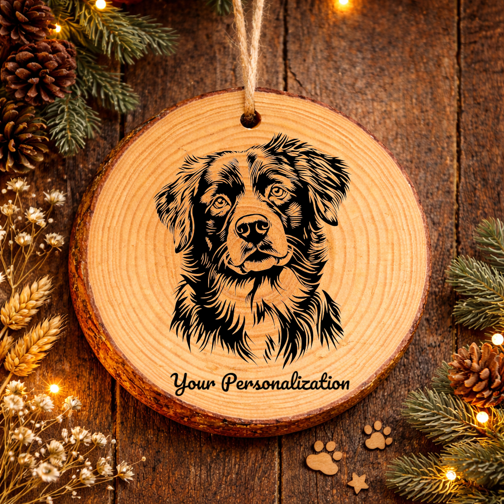 Nova Scotia Duck Tolling Retriever Dog Ornament – Rustic Wooden Keepsake