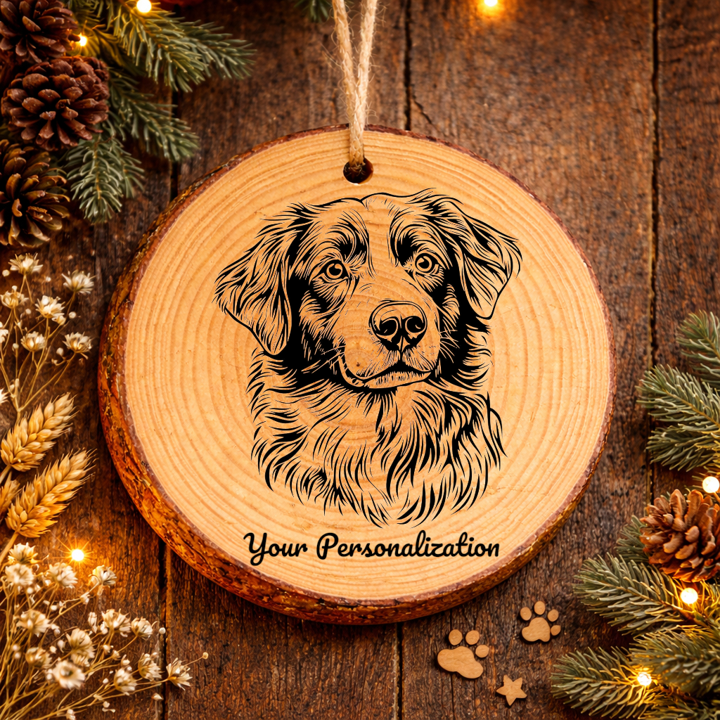 Nova Scotia Duck Tolling Retriever Dog Ornament – Rustic Wooden Keepsake