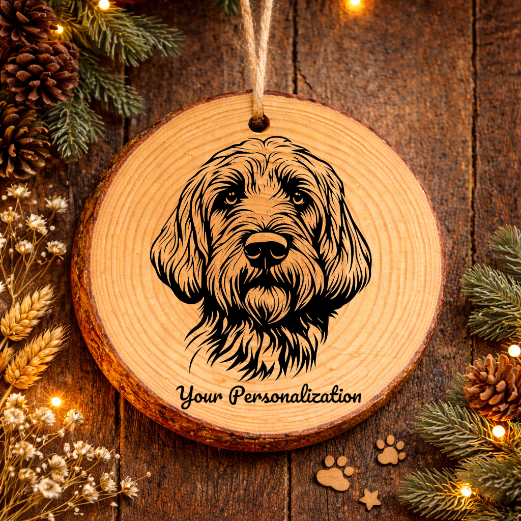 Otterhound Dog Ornament – Rustic Wooden Keepsake