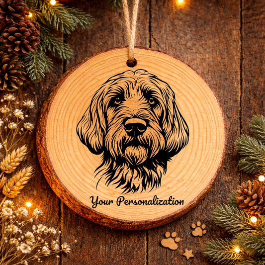 Otterhound Dog Ornament – Rustic Wooden Keepsake