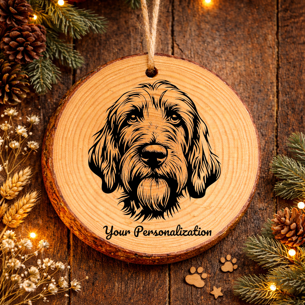 Otterhound Dog Ornament – Rustic Wooden Keepsake