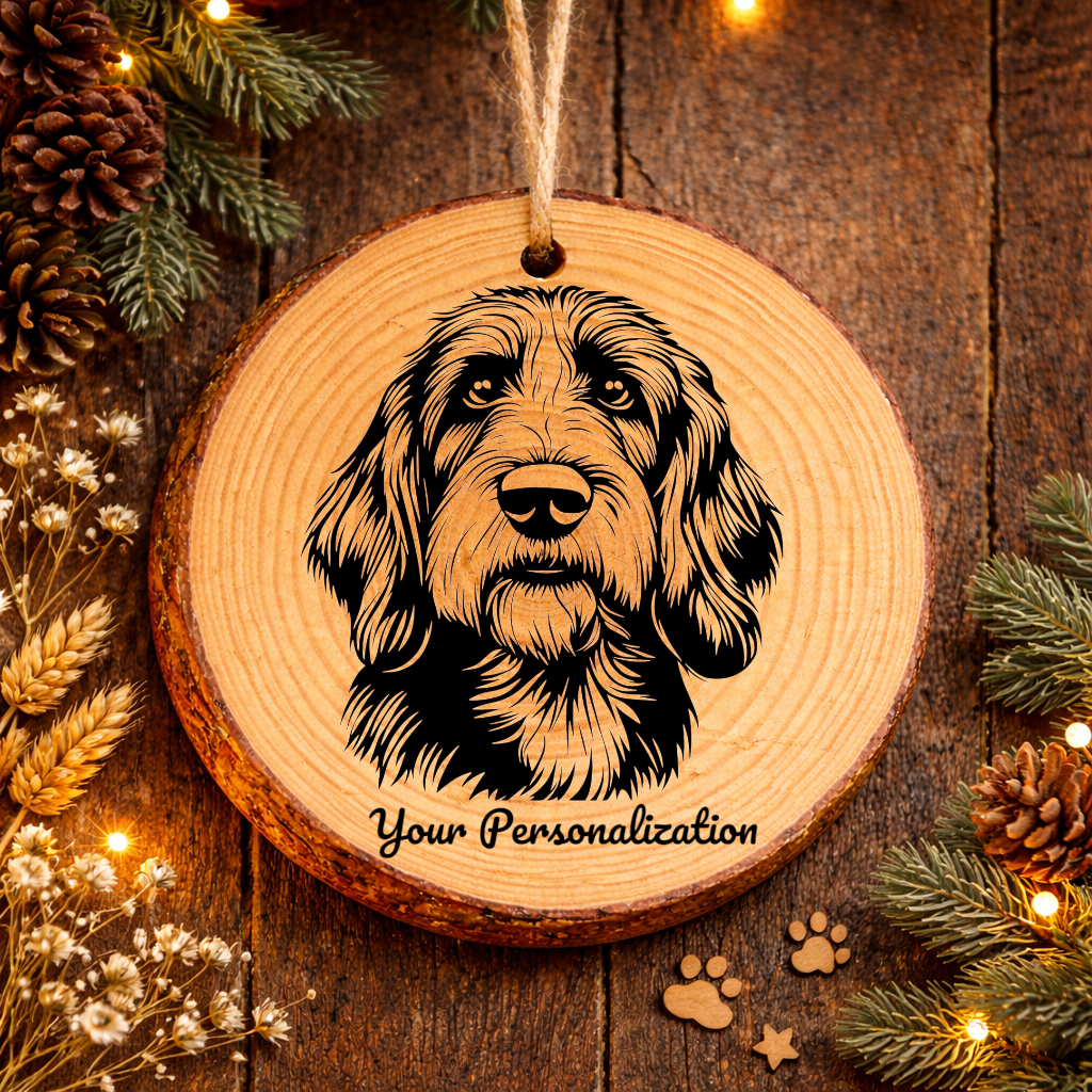 Otterhound Dog Ornament – Rustic Wooden Keepsake