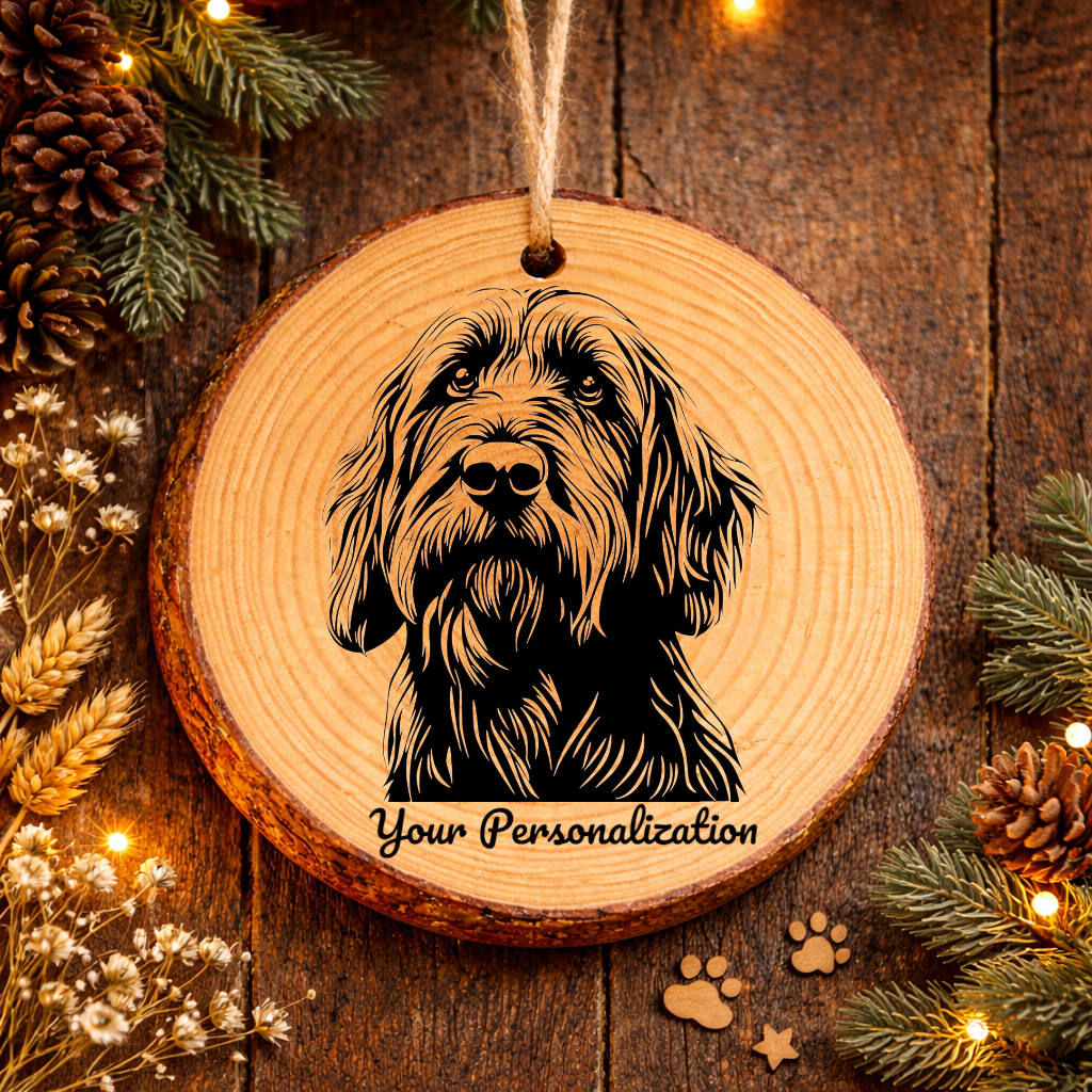 Otterhound Dog Ornament – Rustic Wooden Keepsake