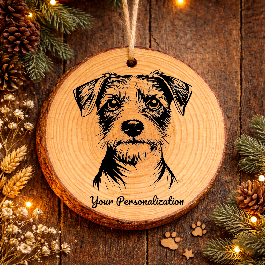 Parson Russell Terrier Dog Ornament – Rustic Wooden Keepsake