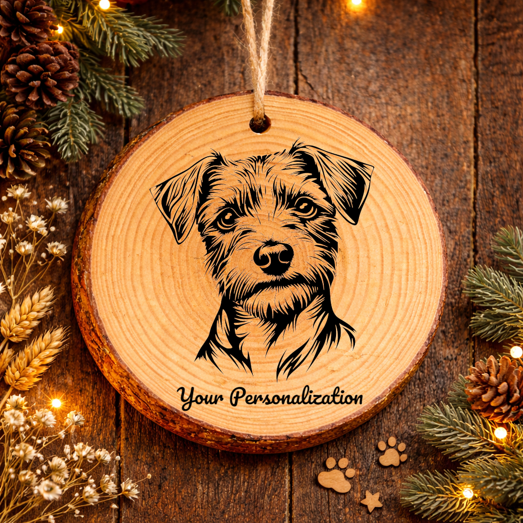 Parson Russell Terrier Dog Ornament – Rustic Wooden Keepsake