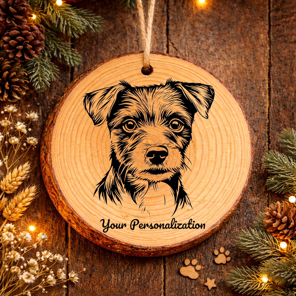 Parson Russell Terrier Dog Ornament – Rustic Wooden Keepsake