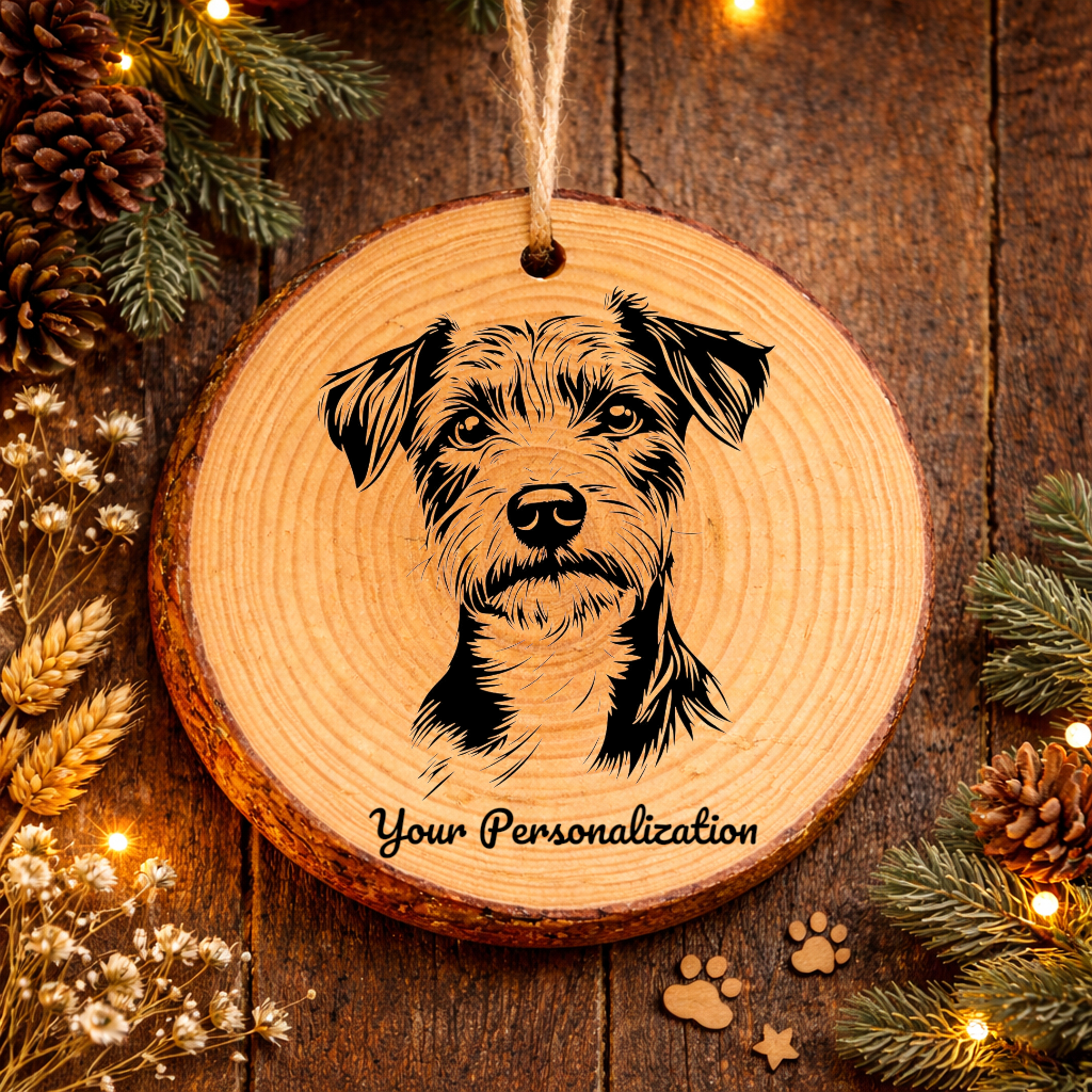 Parson Russell Terrier Dog Ornament – Rustic Wooden Keepsake