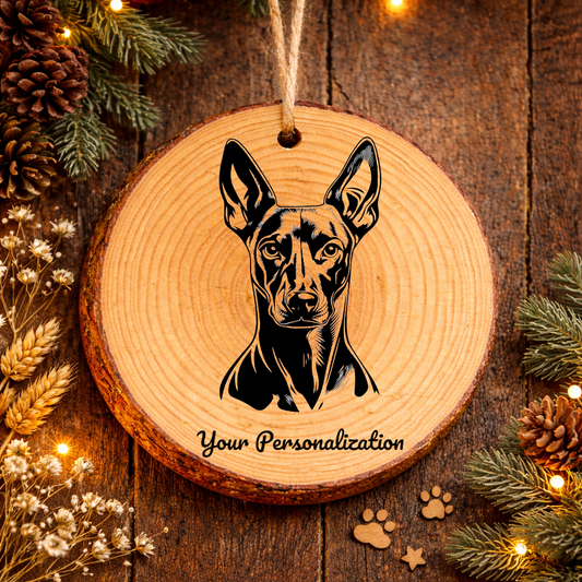 Pharaoh Hound Dog Ornament – Rustic Wooden Keepsake
