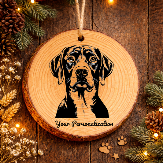 Pointer Dog Ornament – Rustic Wooden Keepsake