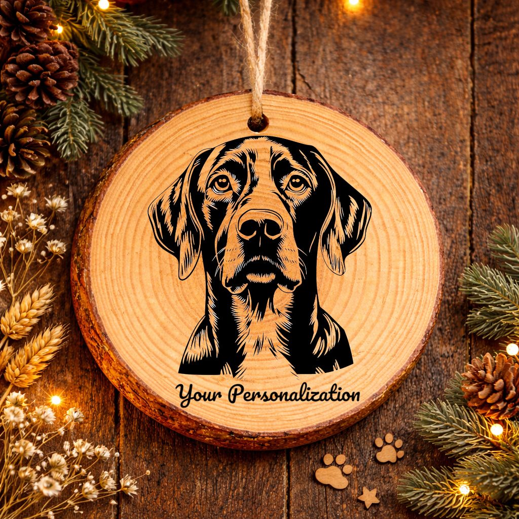 Pointer Dog Ornament – Rustic Wooden Keepsake