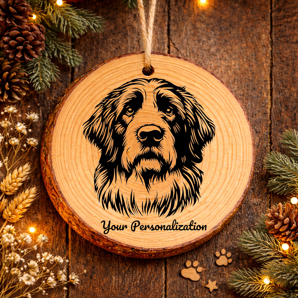 Polish Lowland Sheepdog Dog Ornament – Rustic Wooden Keepsake