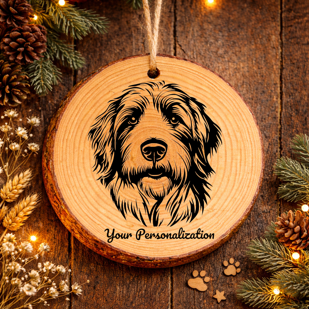 Polish Lowland Sheepdog Dog Ornament – Rustic Wooden Keepsake