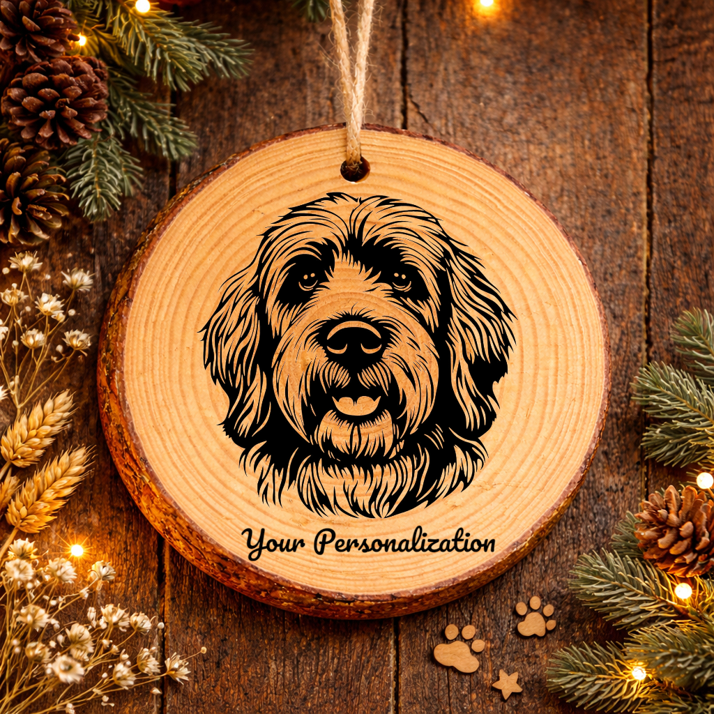 Polish Lowland Sheepdog Dog Ornament – Rustic Wooden Keepsake