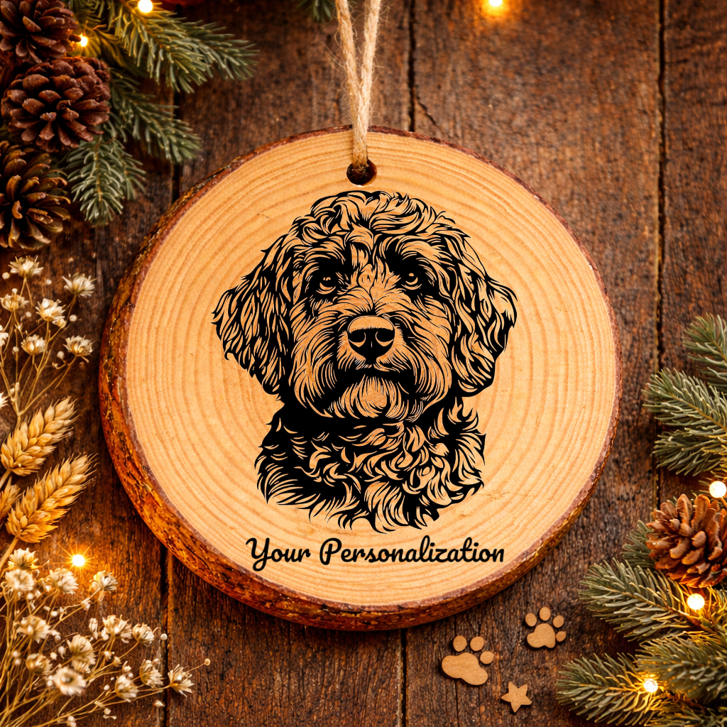 Portuguese Water Dog Dog Ornament – Rustic Wooden Keepsake