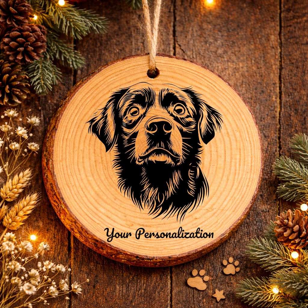 Rafeiro do Alentejo Dog Ornament – Rustic Wooden Keepsake