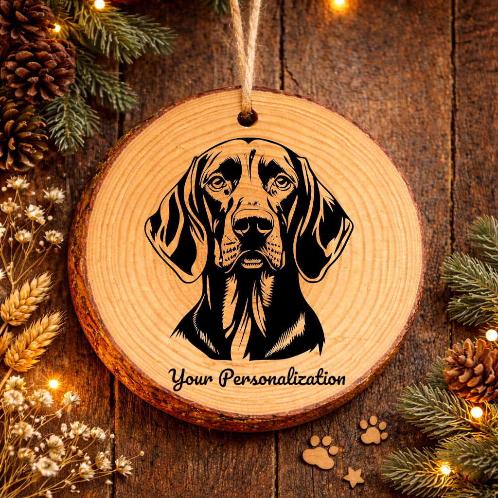 Redbone Coonhound Dog Ornament – Rustic Wooden Keepsake