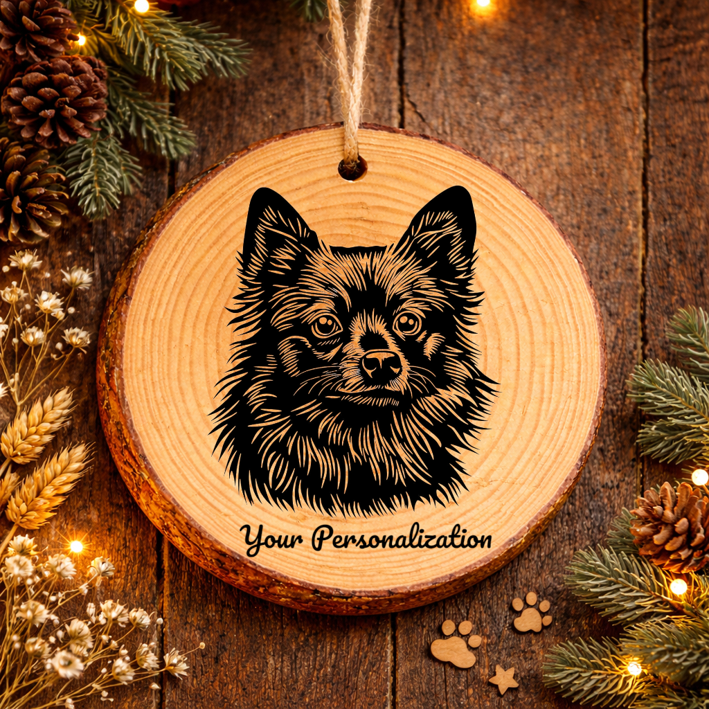 Schipperke Dog Ornament – Rustic Wooden Keepsake