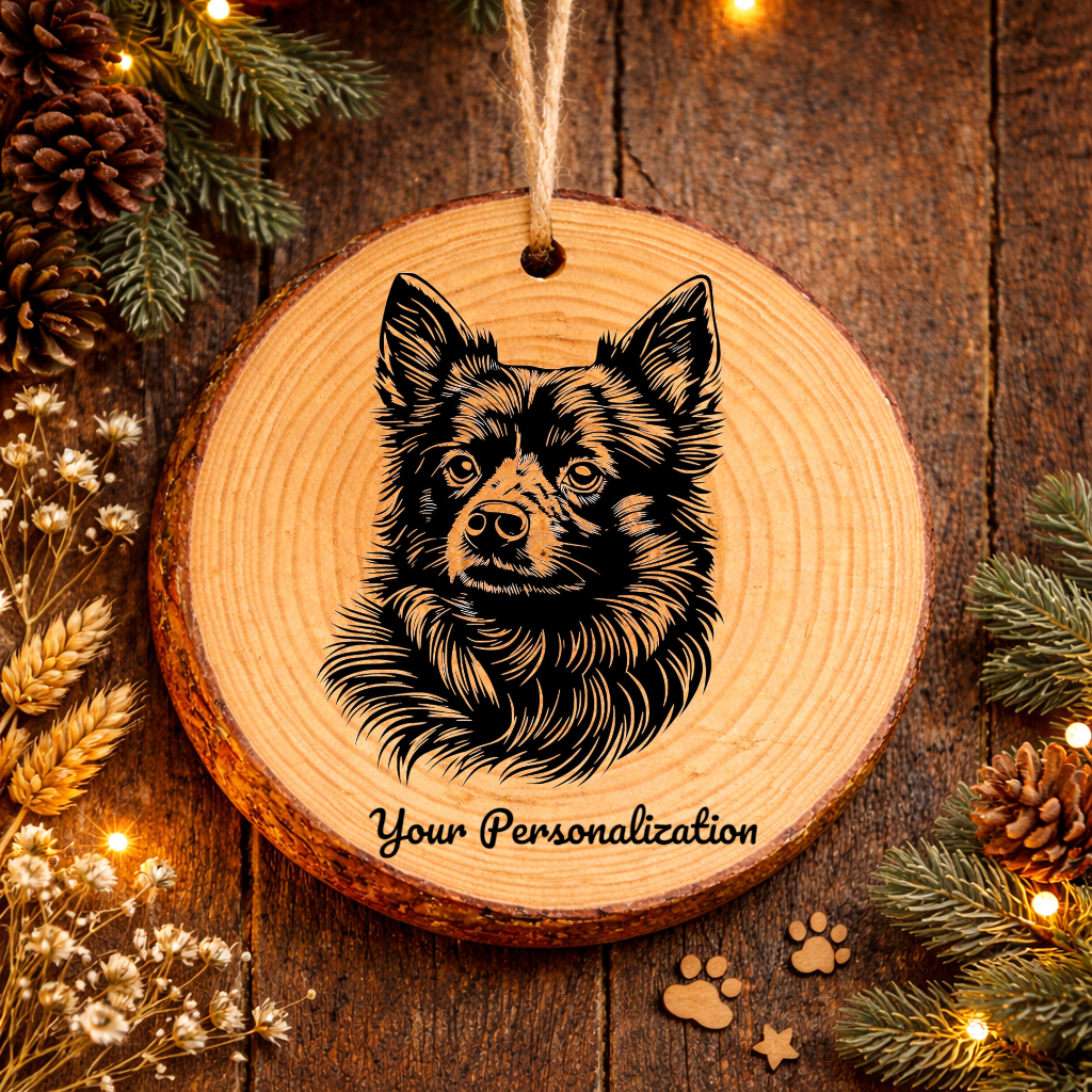 Schipperke Dog Ornament – Rustic Wooden Keepsake